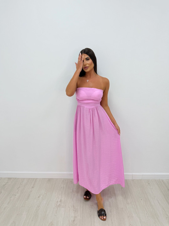 VESTIDO LARGO PALABRA DE HONOR ROSA VESTIDO LARGO PALABRA DE HONOR ROSA